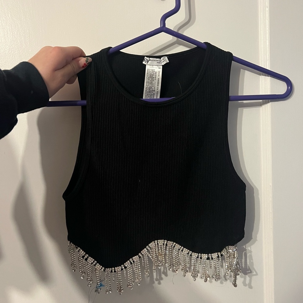 Zara diamond fringe going out top